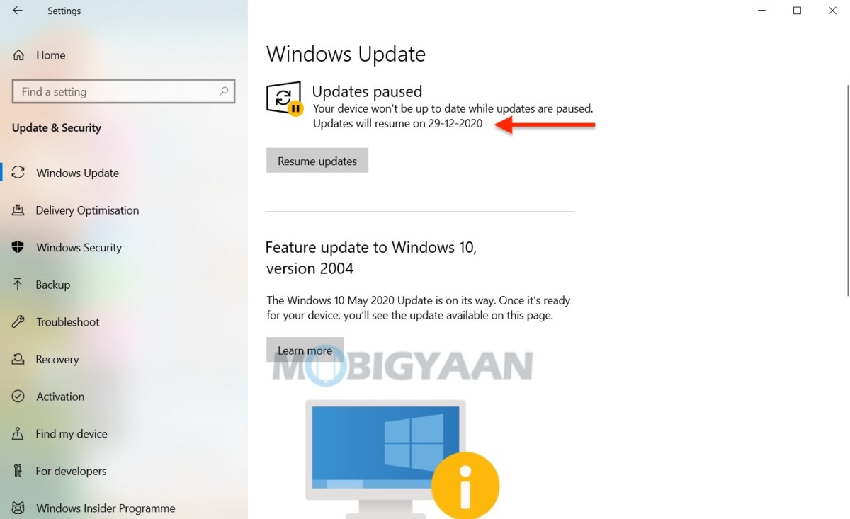 How to pause Windows 10 Updates on your computer 3