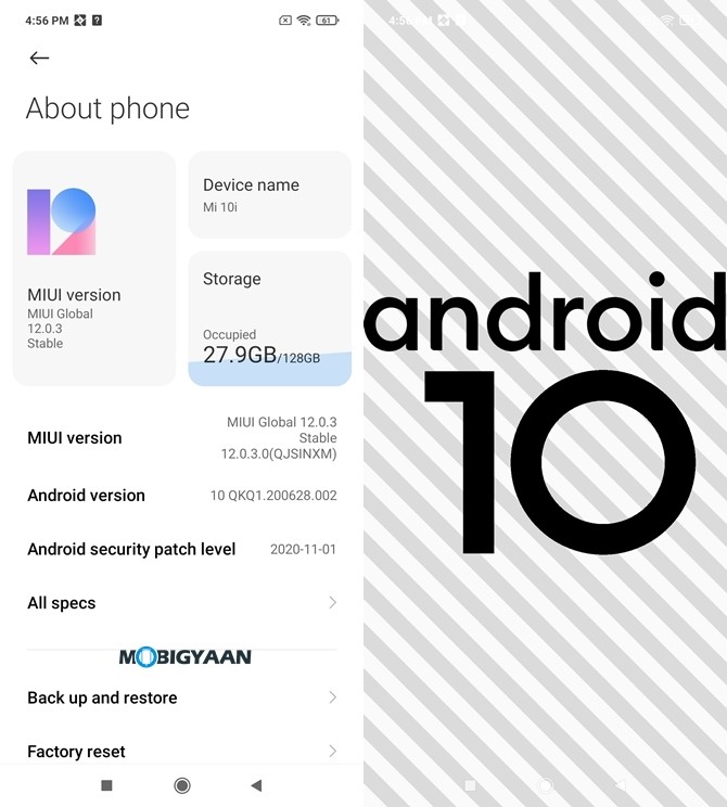 Android 10 mi10i