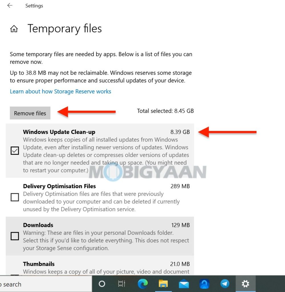 zmień folder temps aktualizacji systemu Windows