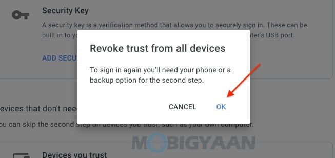 How to remove trusted devices from Google account 1