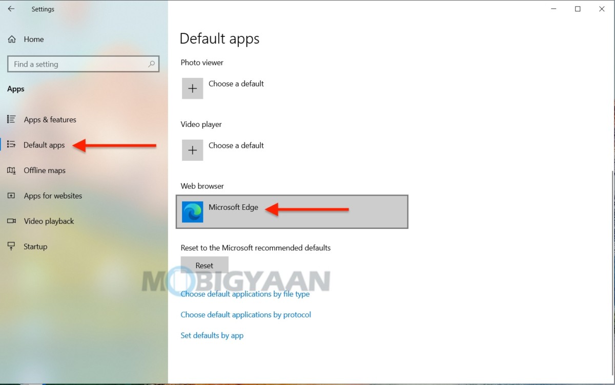 How to choose the default apps and programs in Windows 10 3