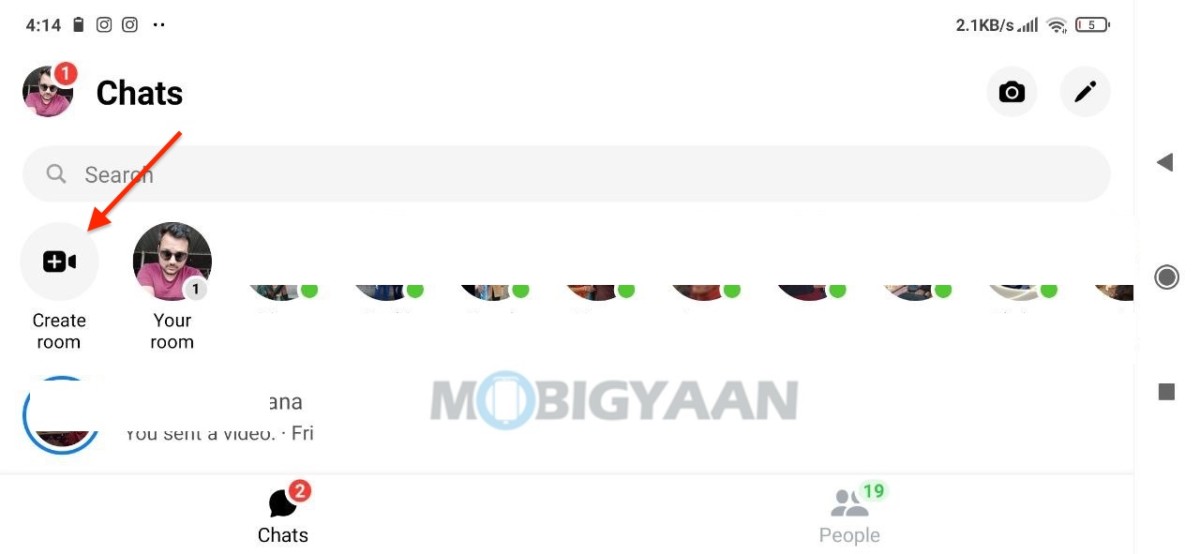 How to create rooms in Facebook Messenger for smartphones