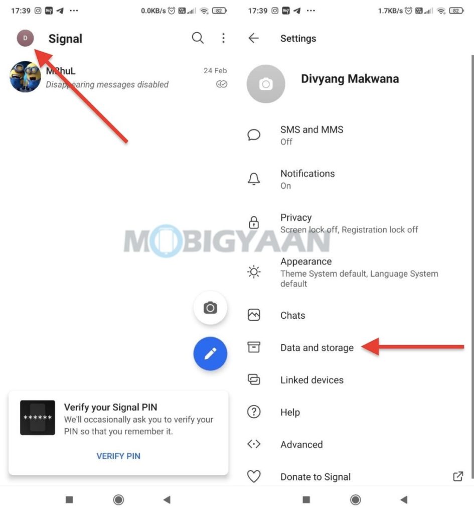 How to disable media auto download in Signal for mobile 1