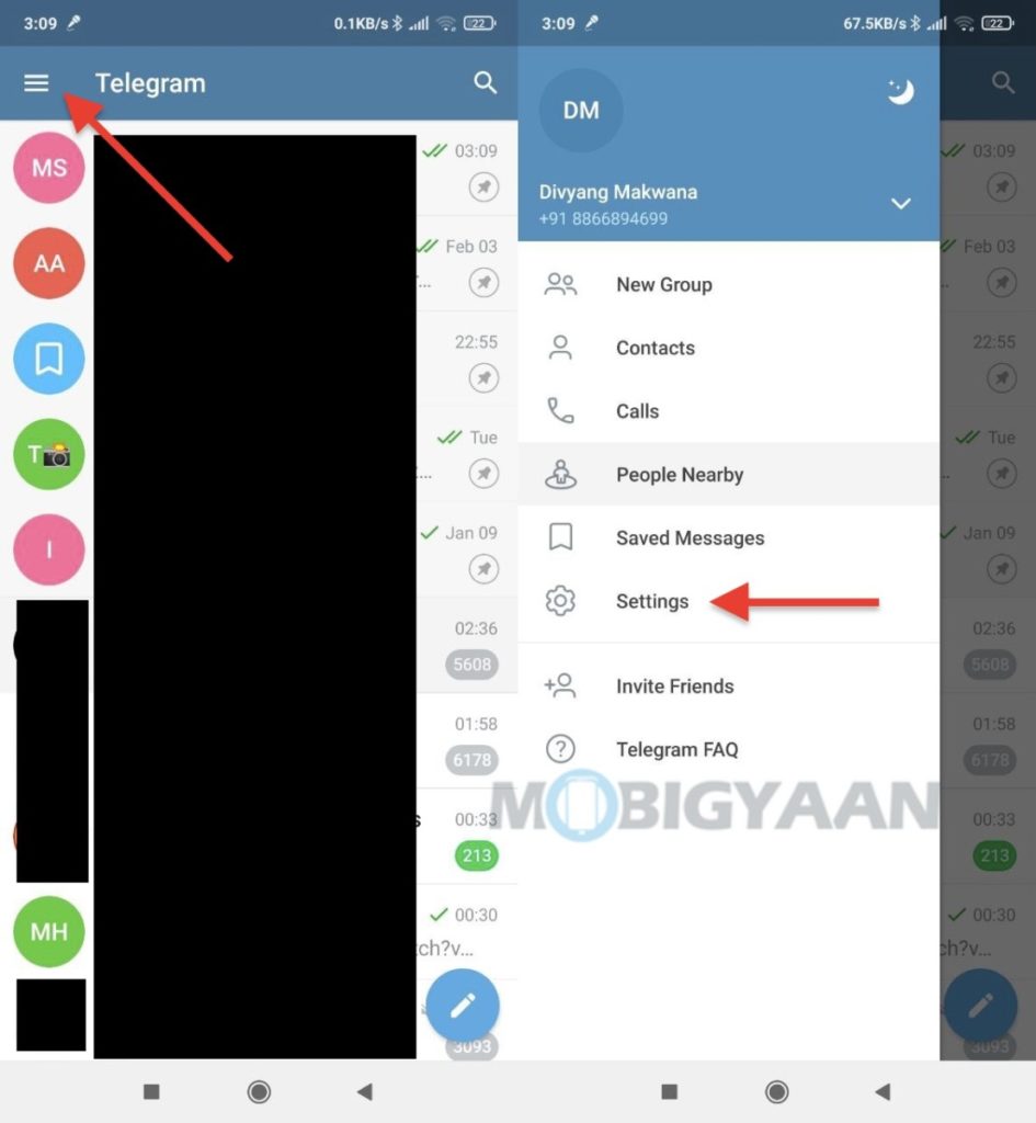 How to disable message previews in Telegram iPhone Android 2