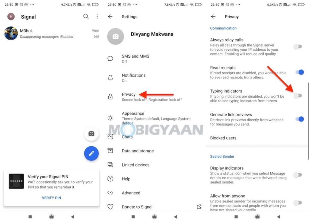 How to disable typing indicators in Signal for mobile 1024x739 1