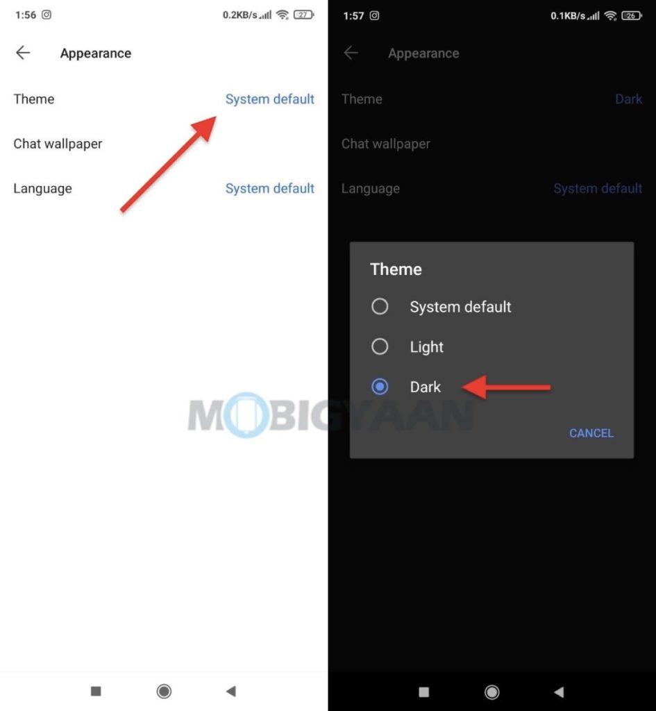 How to enable Dark mode in Signal app for mobile 2