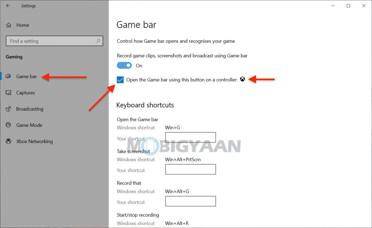 How to enable or disable Xbox Game Bar in Windows 10 2 1