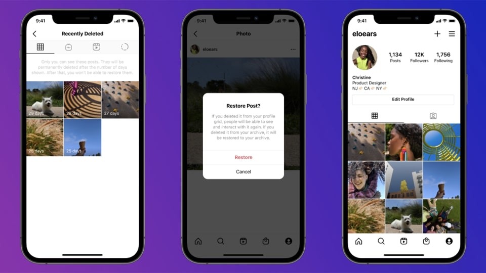How to restore recently deleted Instagram post