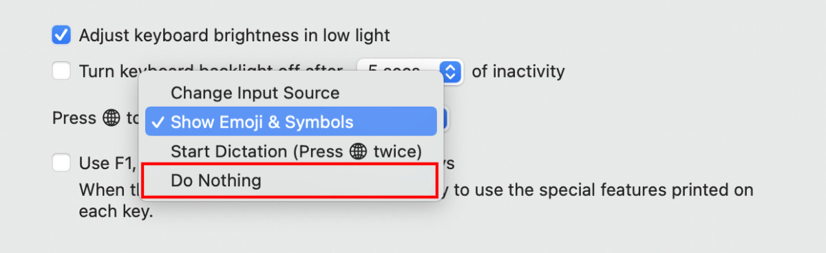 Mac Disable Emoji Shortcut 3