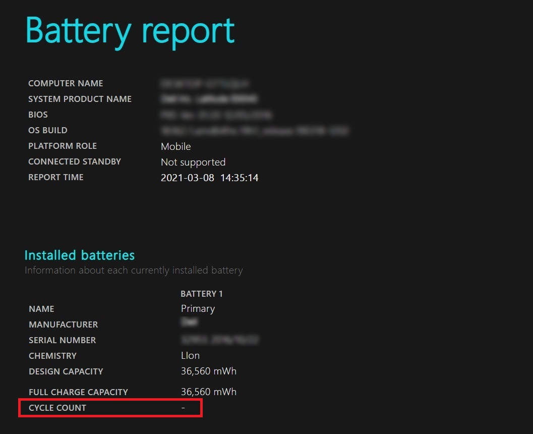 Battery Cycle Count 2