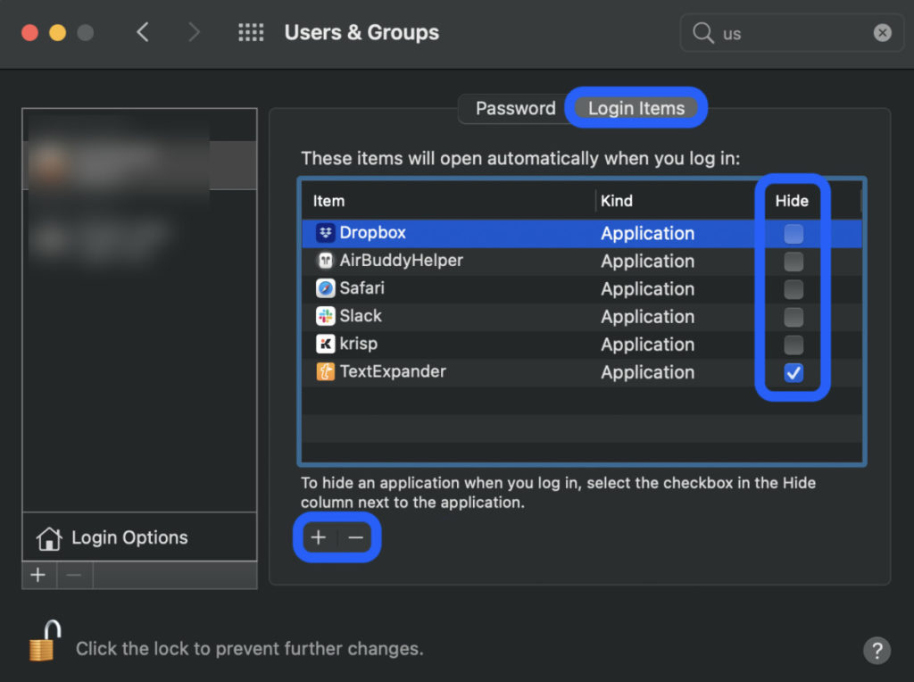 How to enable or disable apps opening at login in macOS