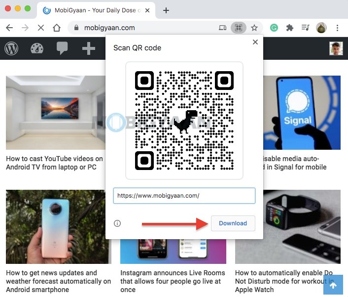How to create QR Code using Google Chrome on your PC or Mac 1