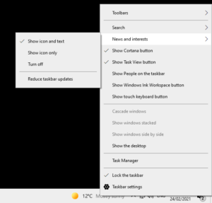 turn on news and interests windows 11
