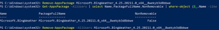 How to remove built-in Windows 10 application using PowerShell