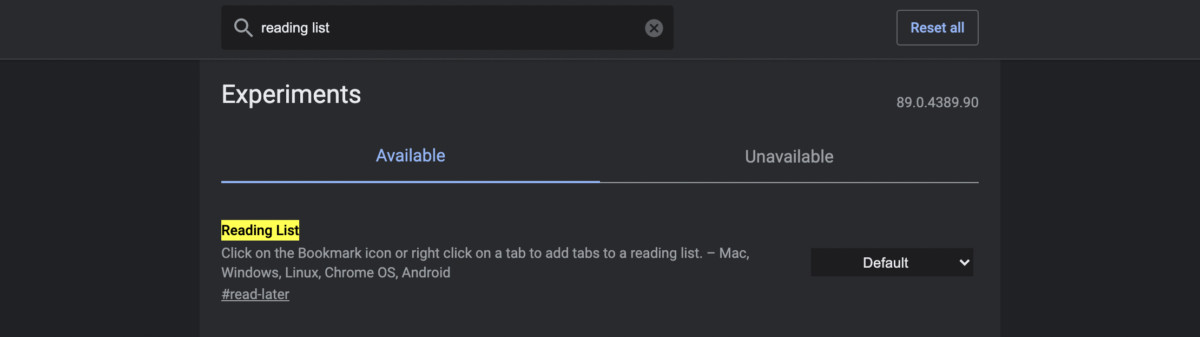 Remove Chrome Reading List 1
