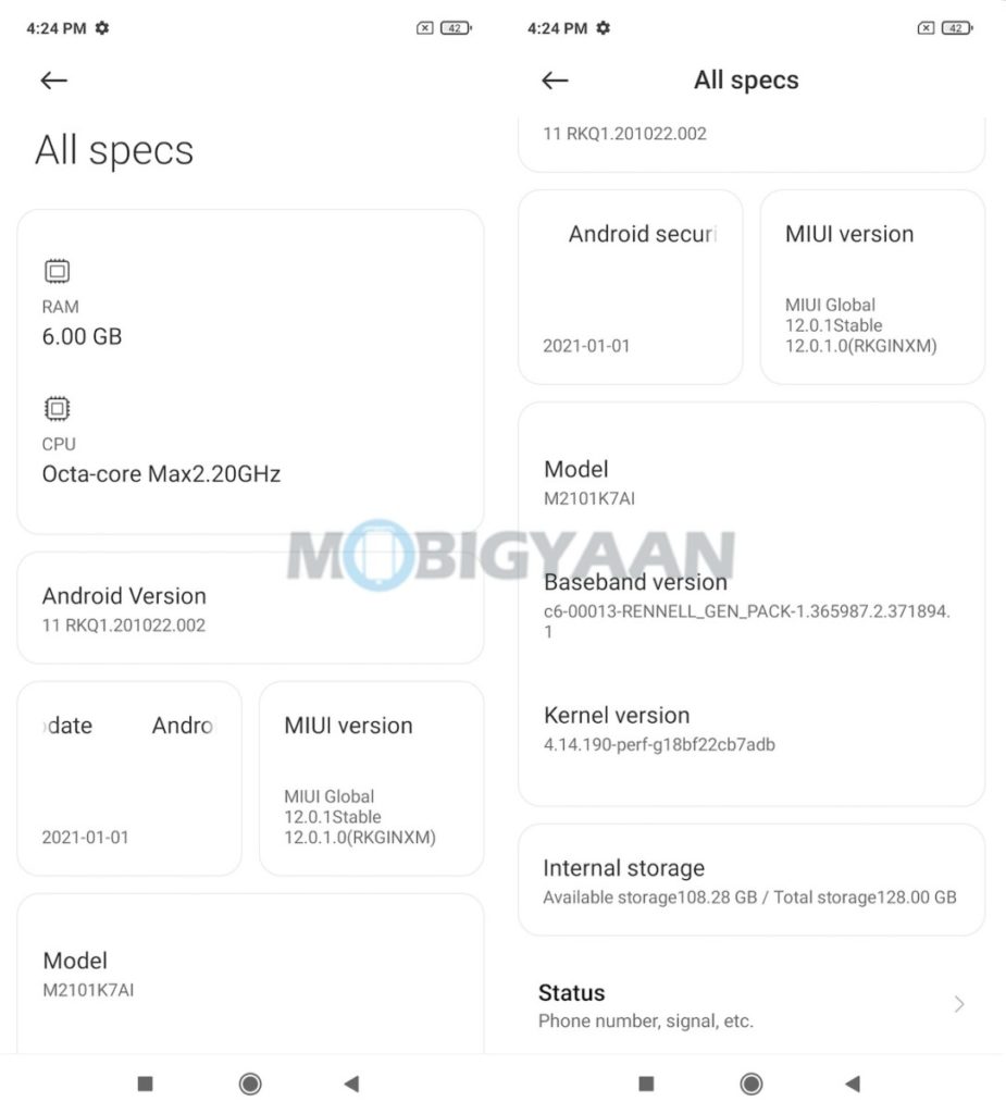 cores redmi note 10
