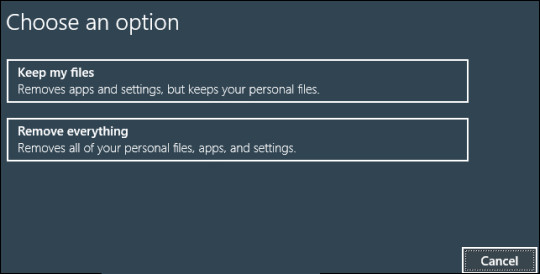how to factory reset using cmd