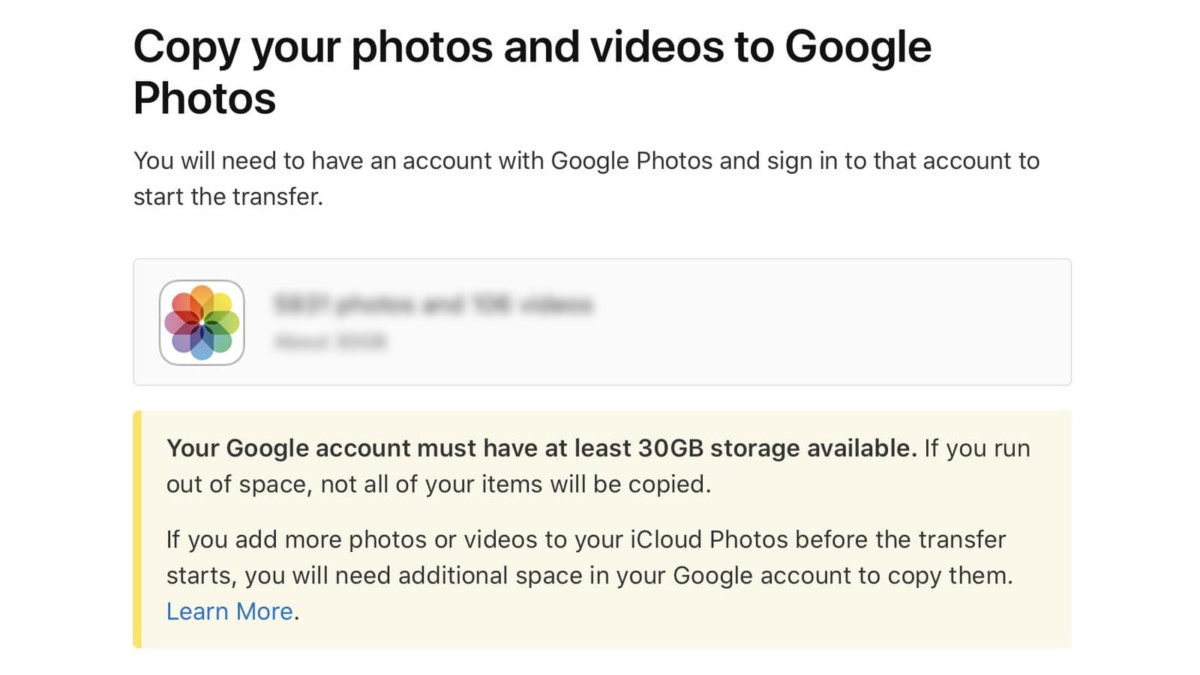 iCloud Transfer Google Photos 2