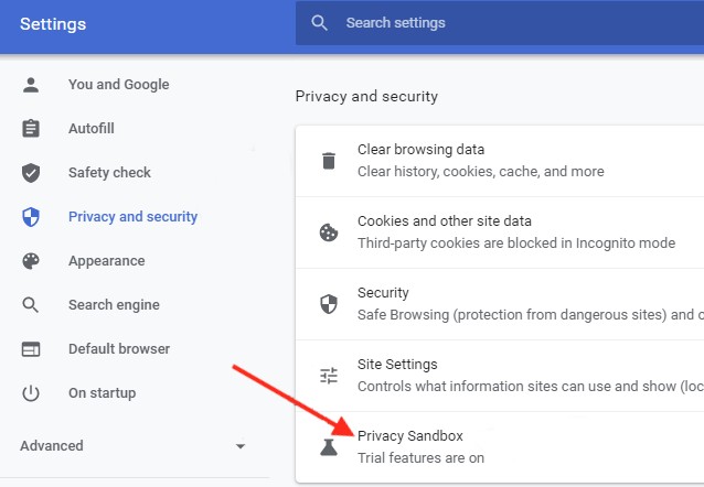 Disable Chrome Privacy Sandbox