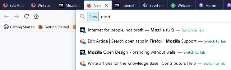 Firefox Tabs Search 2