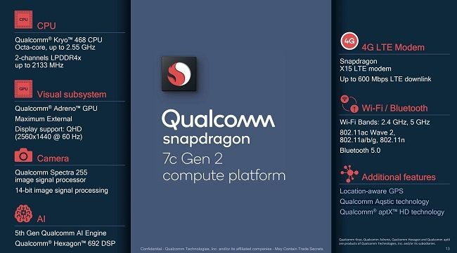 Qualcomm Snapdragon 7c Gen 2 Details
