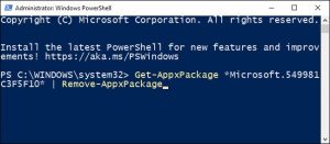 remove app for all users windows 10 powershell