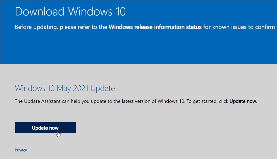 Windows 10 21H1 Update 2