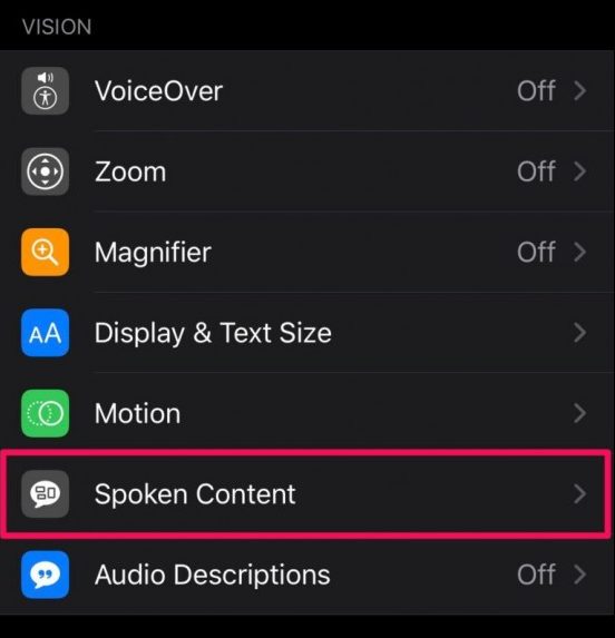 iOS Speak Screen 2 e1622086165858