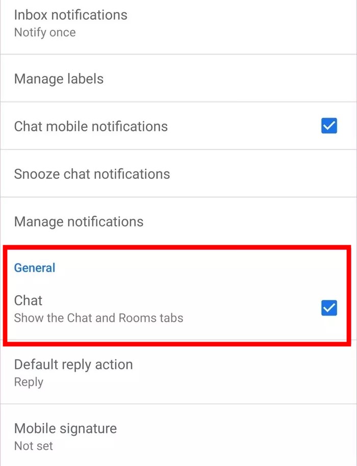 Disable Google Chat Gmail 1