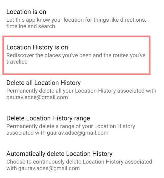 Google Maps Location History 2