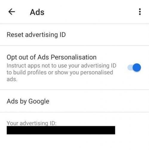 Reset Advertising ID on Android