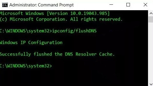 Win 10 Flush DNS