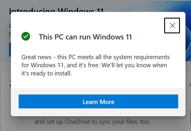 Windows 11 Compatibility Check
