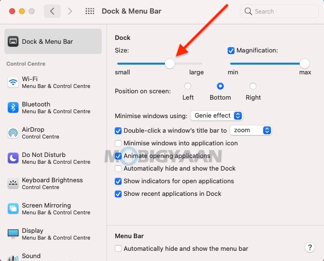 How to change or resize Dock size on Mac 2