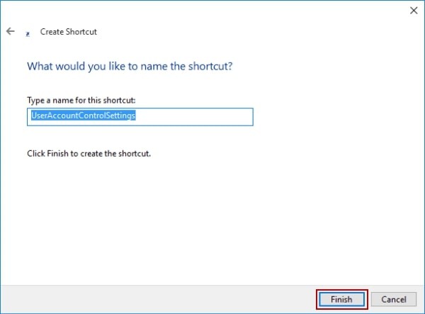 Windows User Account Control Settings Shortcut
