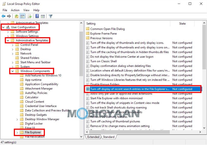 Windows 11 Disable Search History in File Explorer