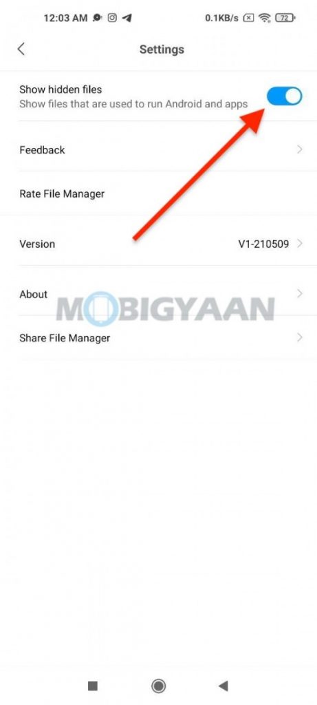 How to view hidden files on Redmi Mi Phones MIUI 12 1