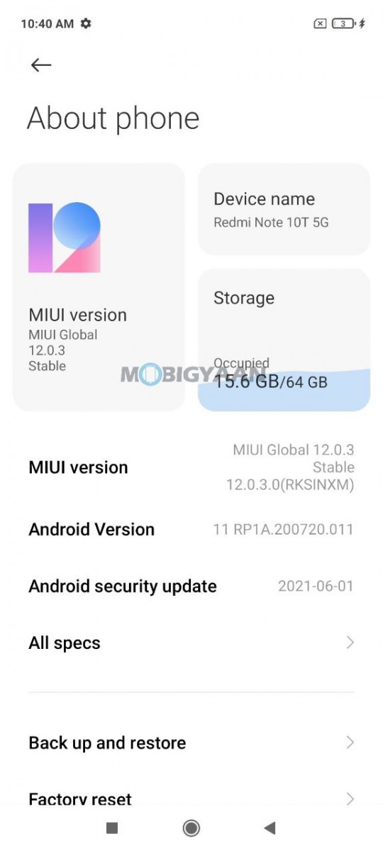 Xiaomi Redmi Note 10T Review Software UI 4