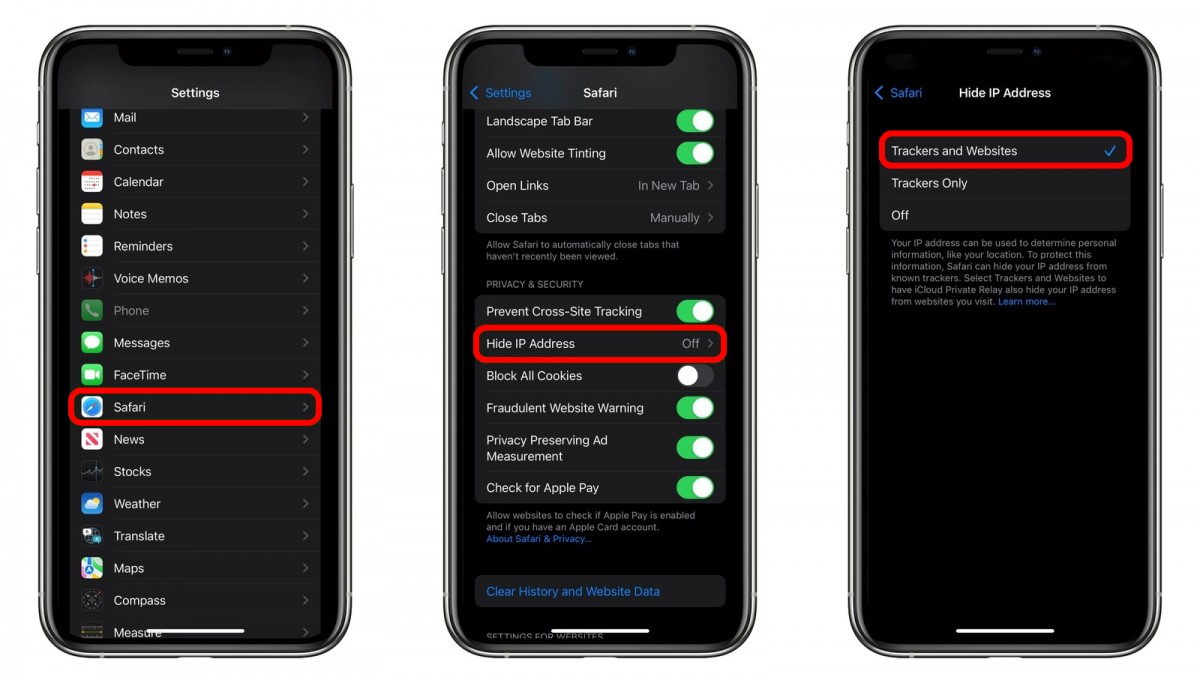 Hide IP Address in Safari iOS 15