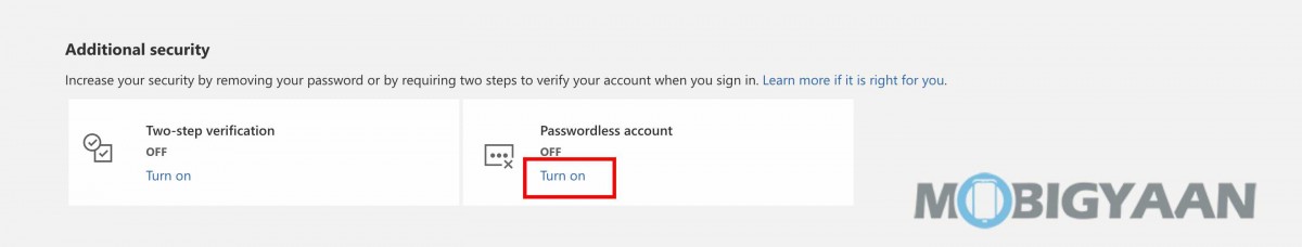 Microsoft Passwordless Login