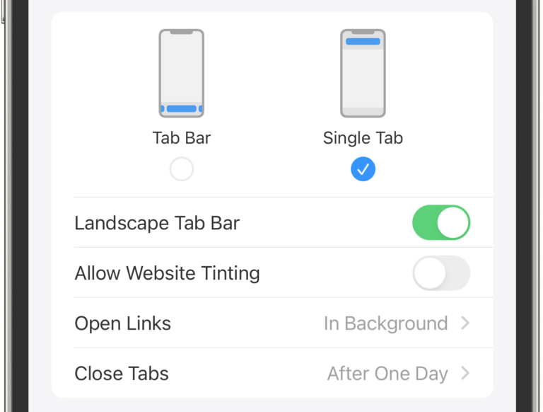 Disable Safari Website Tinting Feature