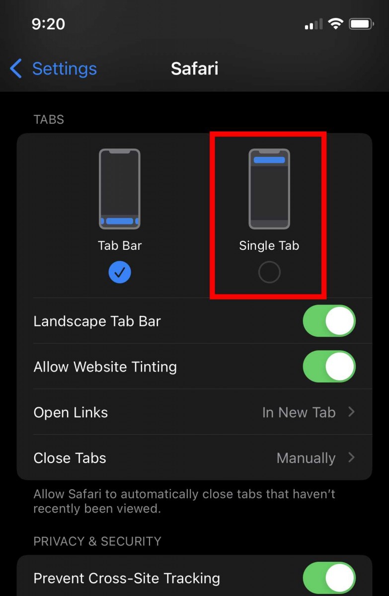 Relocate Address Bar To Top in Safari