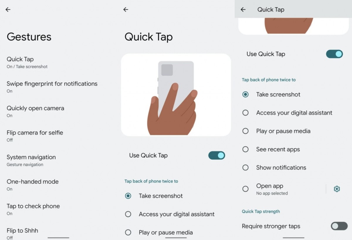 Google Pixel Back Tap Gesture Customization