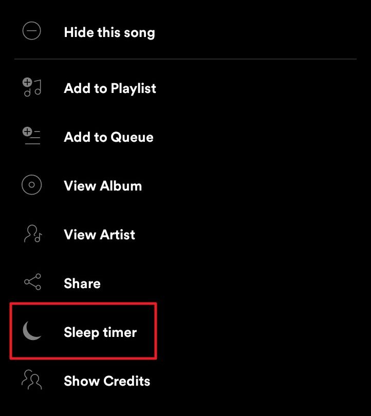 Spotify Sleep Timer in Android