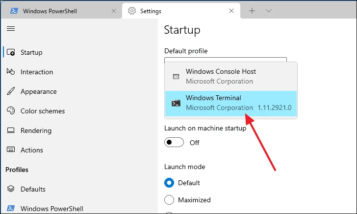 Windows Terminal Default Win 11 3