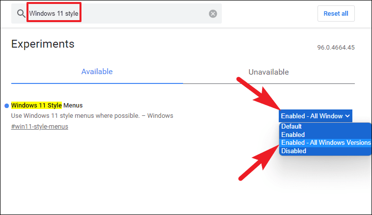 Chrome Windows 11 UI Elements