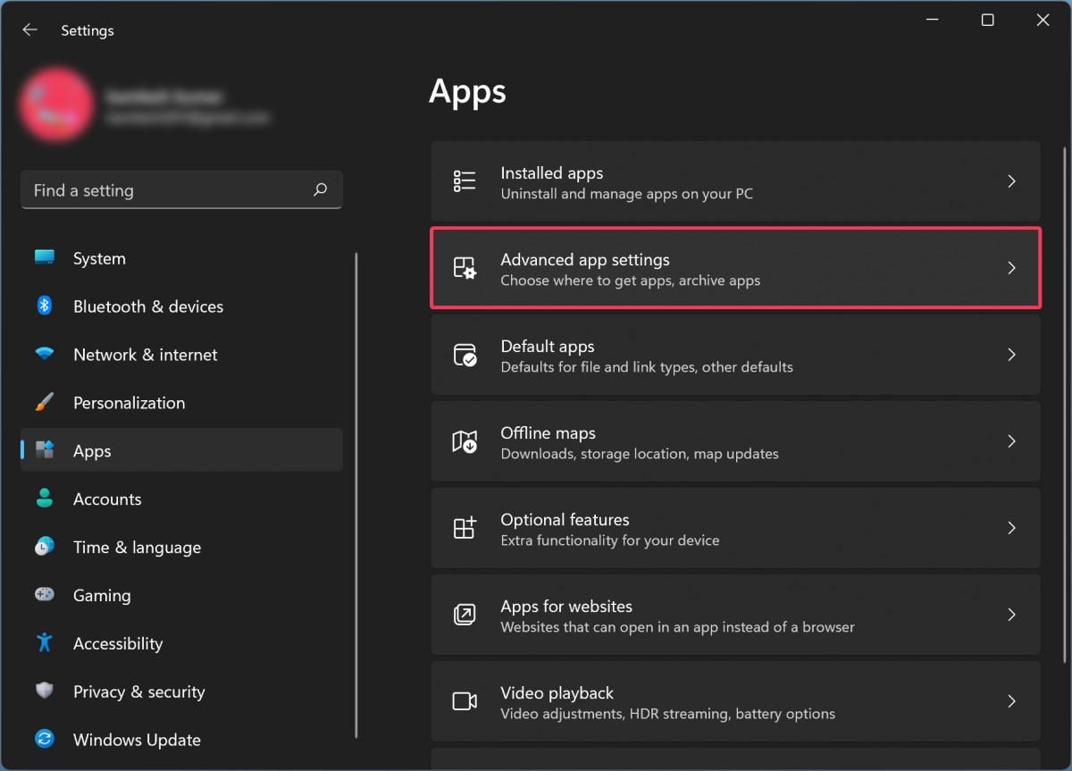 Disable App Sharing in Windows 11