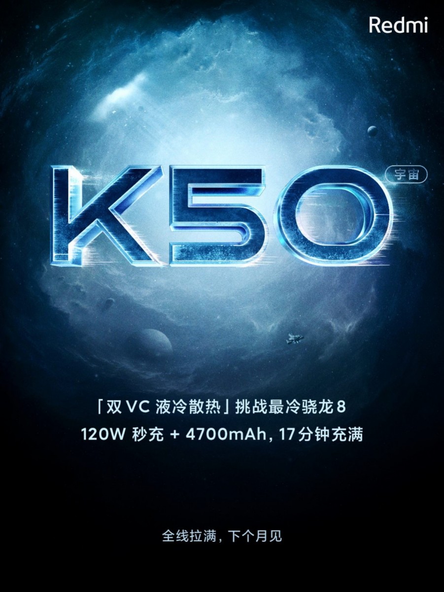 Xiaomi Redmi K50 Launch Teaser