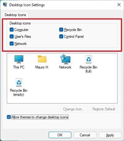 Show Desktop Icons in Windows 11