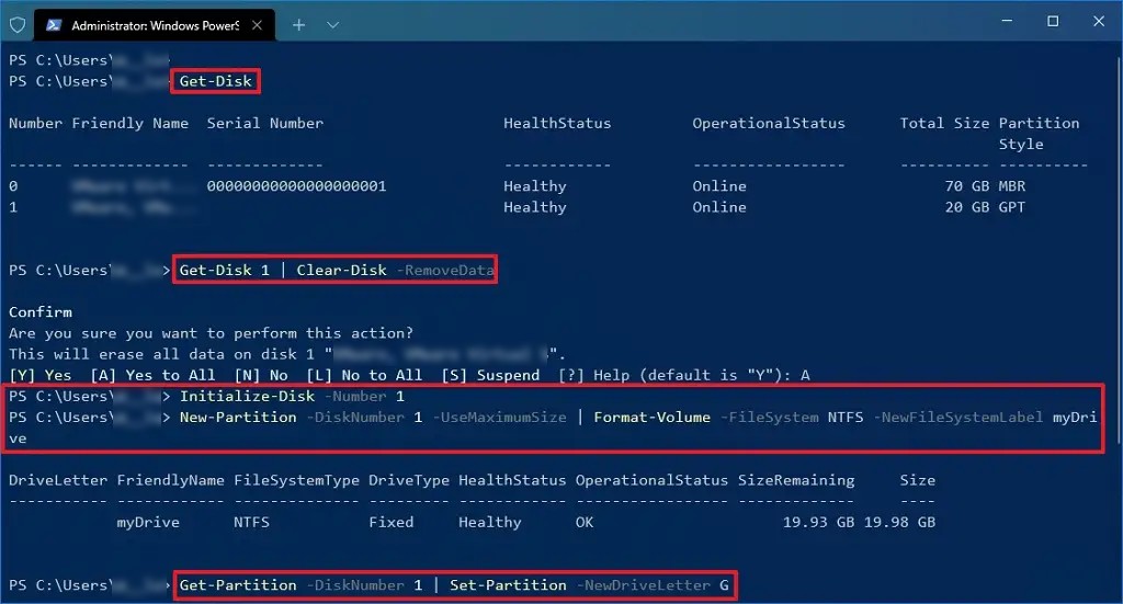 Format Drive using PowerShell in Windows OS